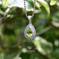 August Birthstone-Sparkle Droplet Necklace